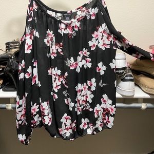 Torrid Georgette Cold Shoulder Top